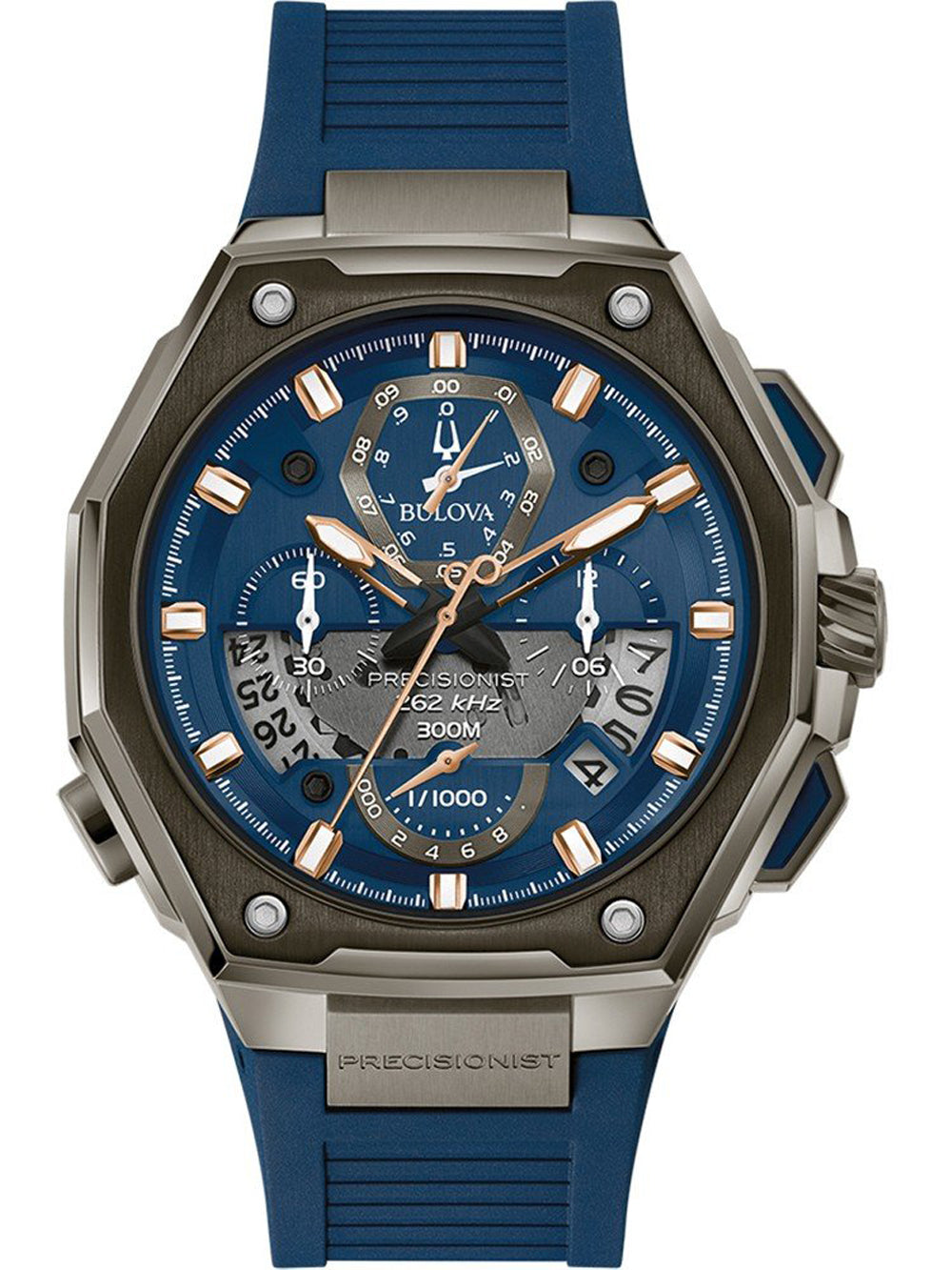 Bulova 98B357 Precisionist Chronograph vyriškas laikrodis 46mm 30ATM