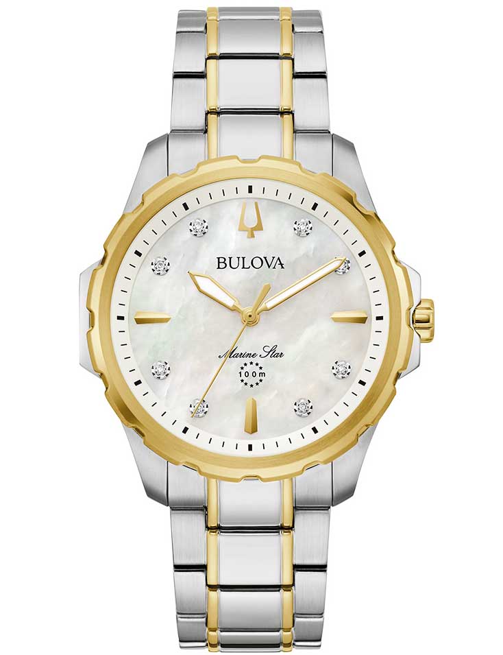 Bulova 98P227 moteriškas laikrodis Marine Star 38mm 10ATM