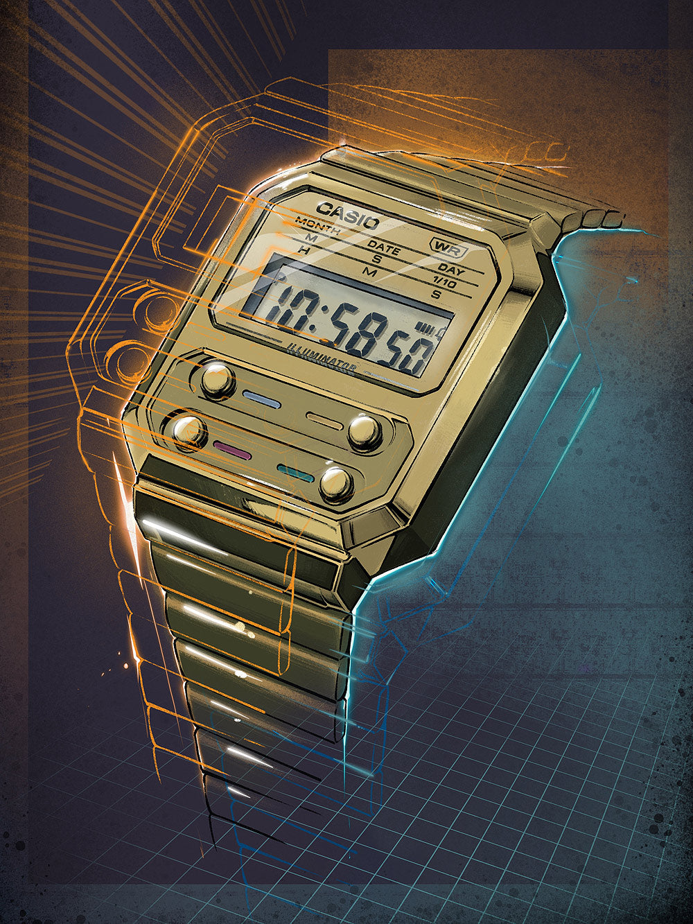 Casio A100WEG-9AEF Vintage Unisex laikrodis 33mm