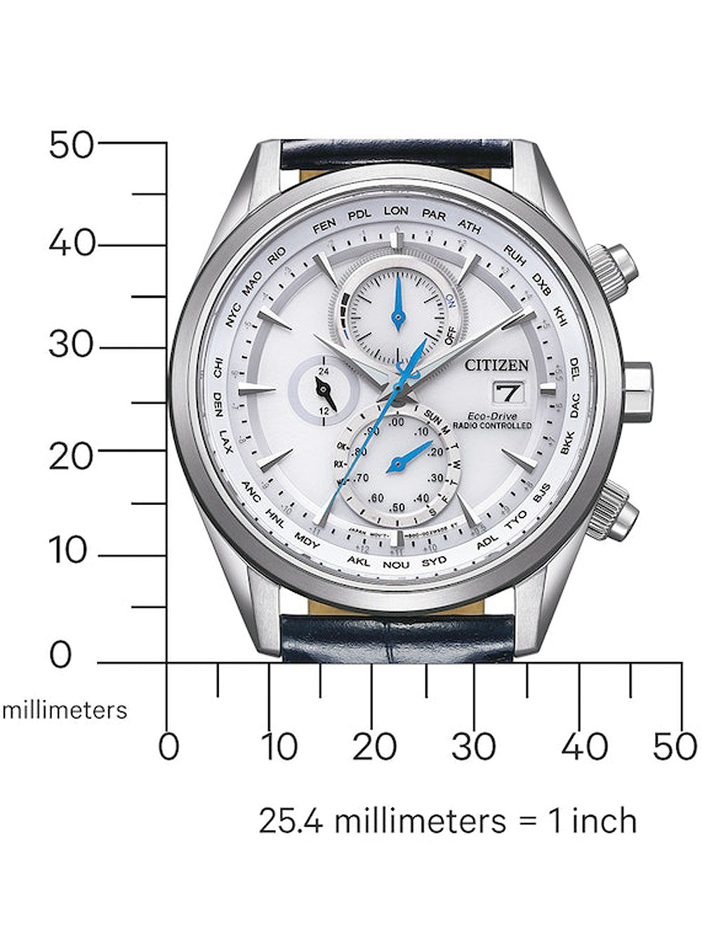 Citizen AT8260-18A Eco-Drive Chronograph vyriškas laikrodis Radio Controlled laikrodis