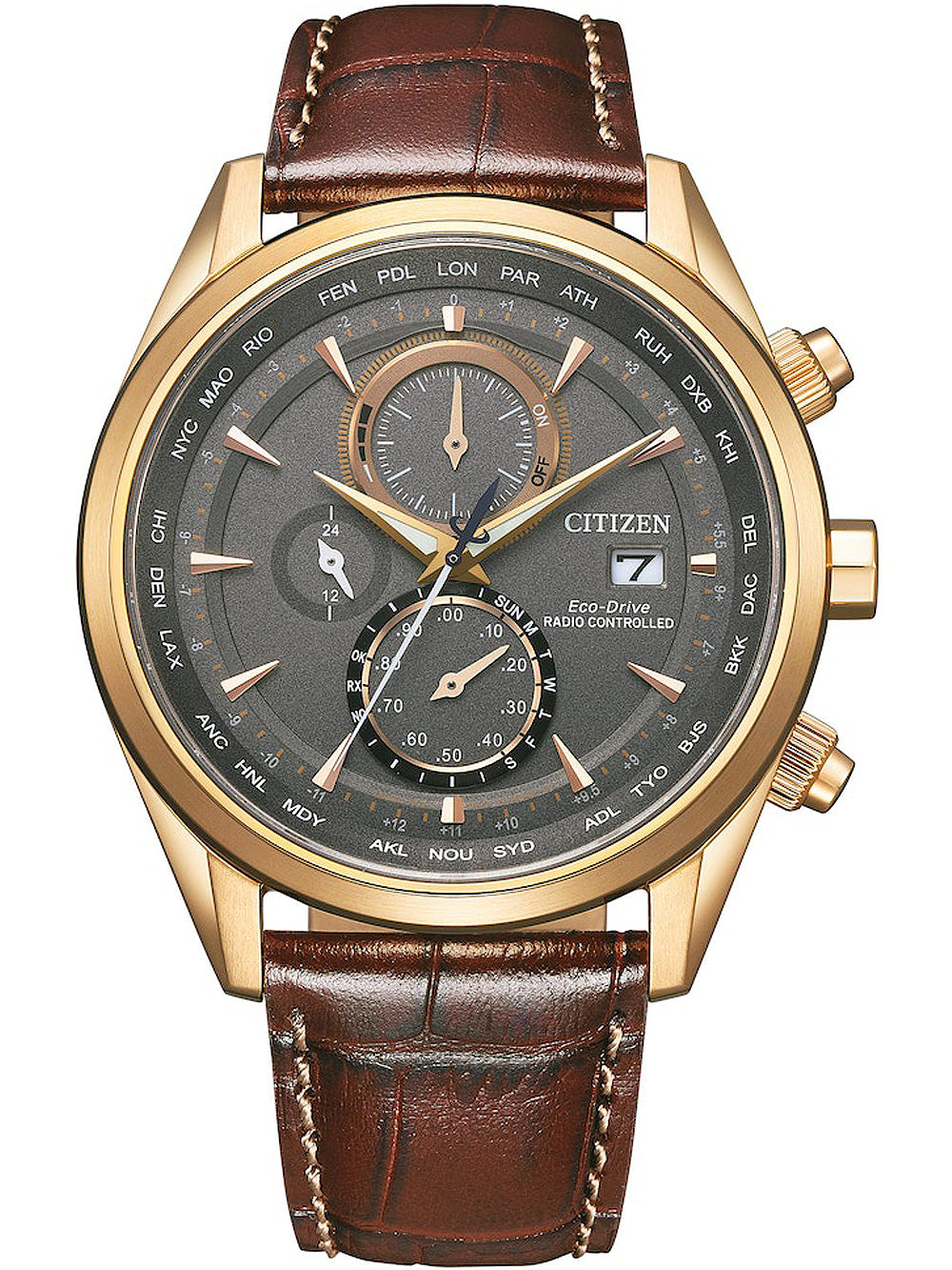 Citizen AT8263-10H Eco-Drive Chronograph vyriškas laikrodis Radio Controlled laikrodis