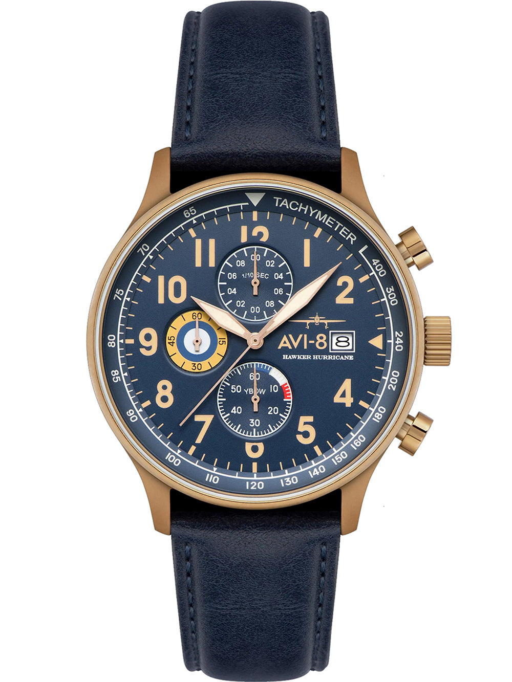 AVI-8 AV-4011-0Q vyriškas laikrodis Hawker Hurricane Classic Chronograph 43mm 5ATM