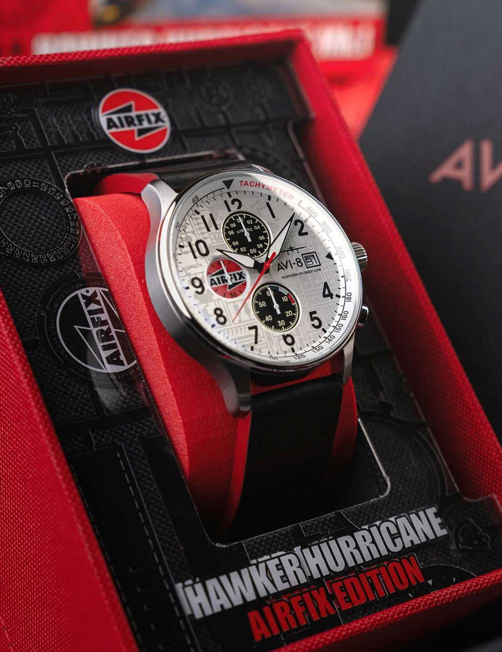 AVI-8 AV-4011-1C vyriškas laikrodis Hawker Hurricane Chronograph 42mm 5ATM