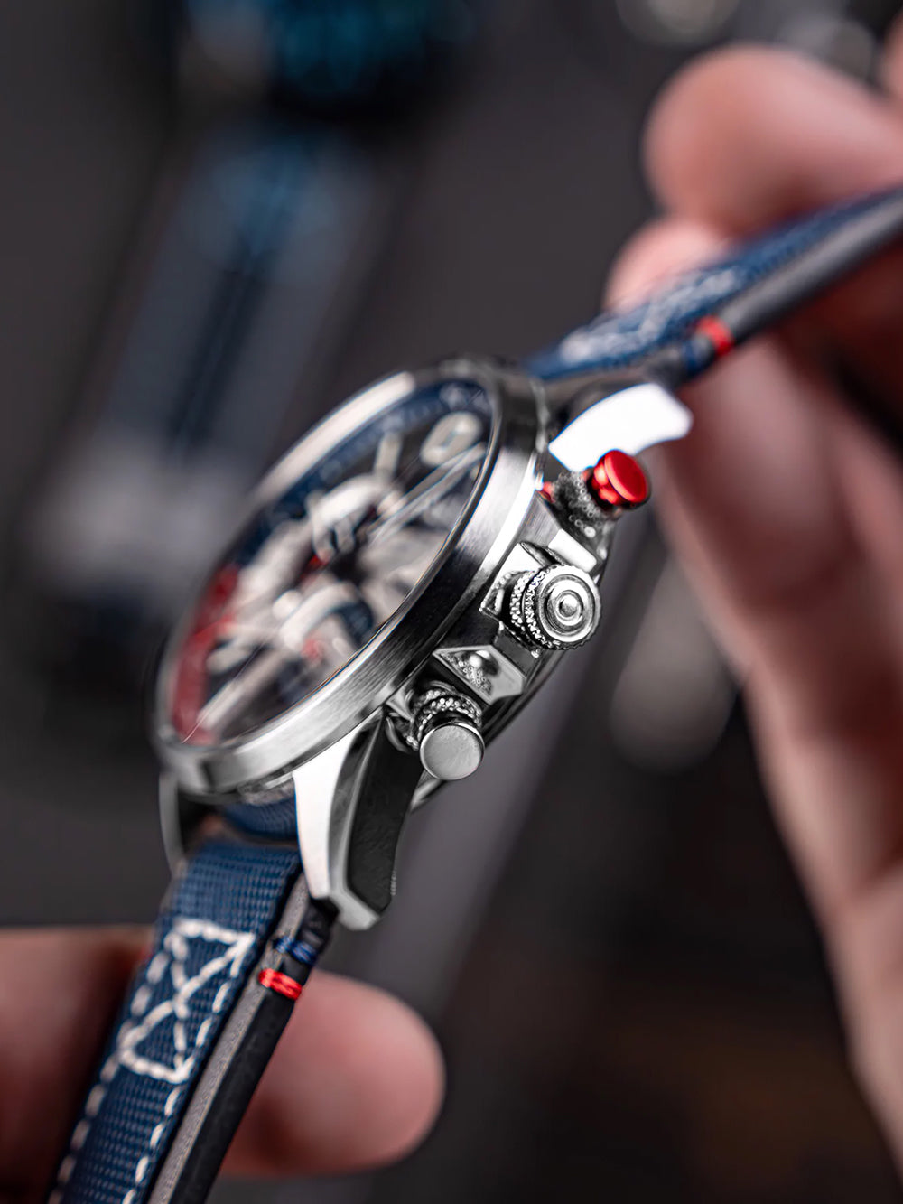 AVI-8 AV-4056-09 vyriškas laikrodis Hawker Harrier Dual Retrograde Chronograph 44mm 5ATM