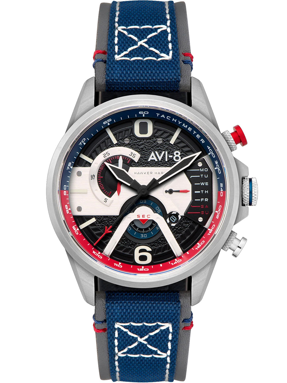 AVI-8 AV-4056-09 vyriškas laikrodis Hawker Harrier Dual Retrograde Chronograph 44mm 5ATM