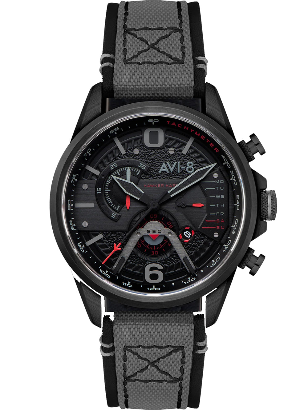 AVI-8 AV-4056-0B vyriškas laikrodis Hawker Harrier Dual Retrograde Chronograph 44mm 5ATM