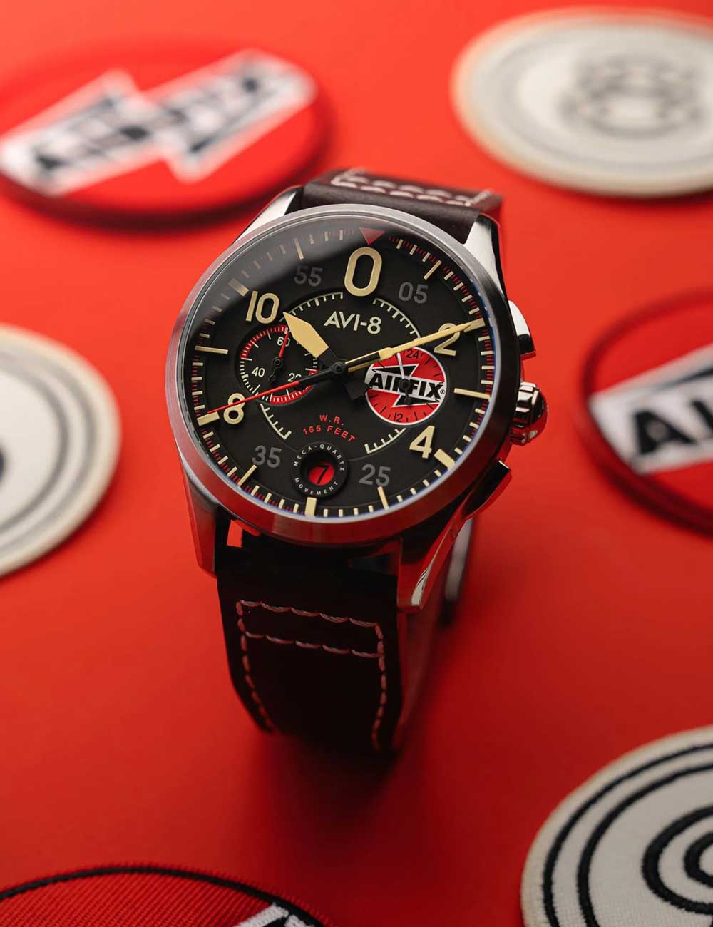 AVI-8 AV-4089-09 vyriškas laikrodis Spitfire Lock Chronograph 42mm 5ATM