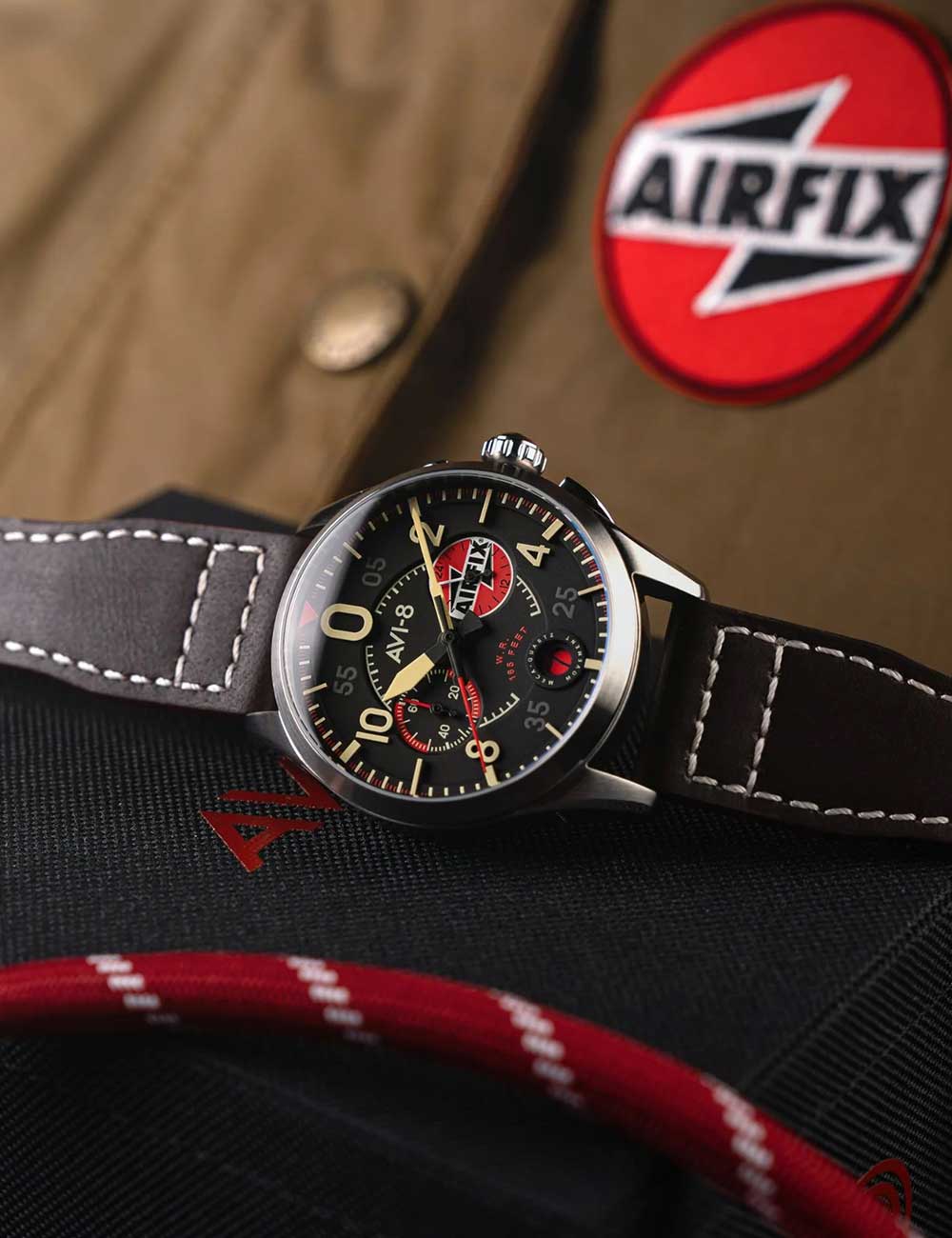 AVI-8 AV-4089-09 vyriškas laikrodis Spitfire Lock Chronograph 42mm 5ATM