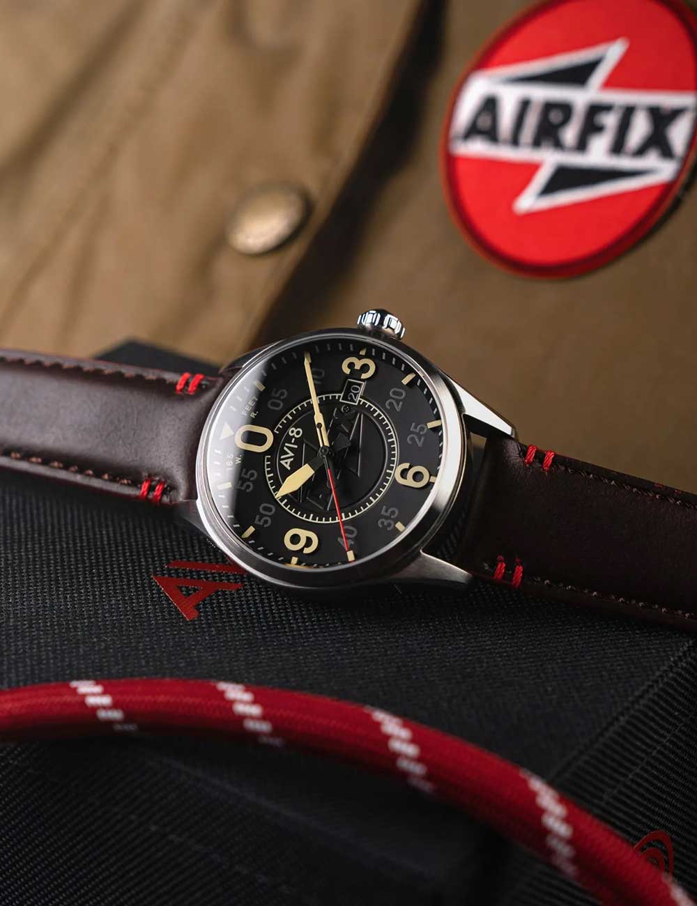 AVI-8 AV-4090-08 vyriškas laikrodis Spitfire Smith Automatic 42mm 5ATM