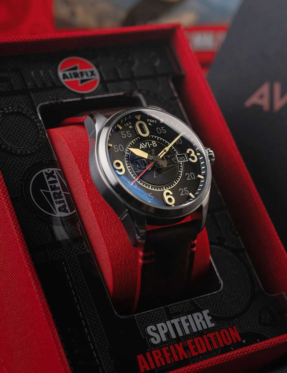 AVI-8 AV-4090-08 vyriškas laikrodis Spitfire Smith Automatic 42mm 5ATM