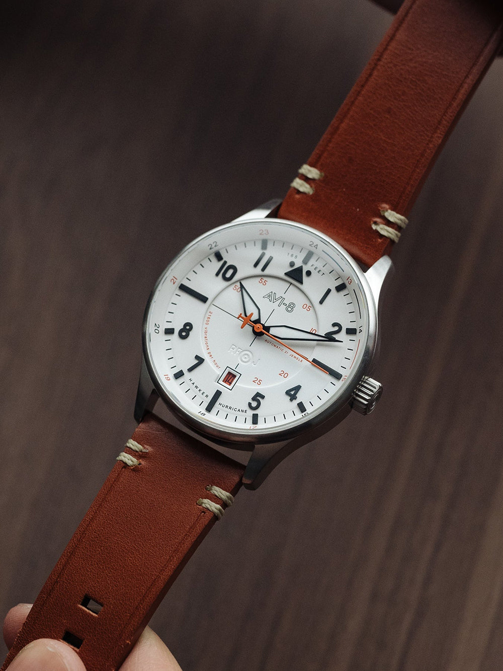 AVI-8 AV-4094-01 vyriškas laikrodis Hawker Hurricane Kent Automatic 43mm 5ATM