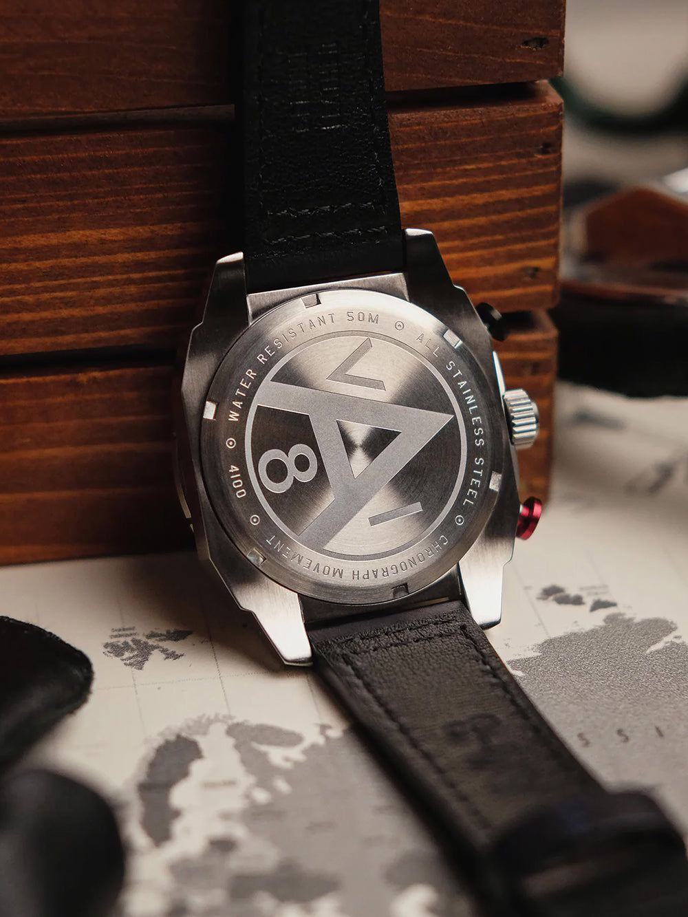AVI-8 AV-4100-02 vyriškas laikrodis Hawker Hunter Dual Time Chronograph 43mm 5ATM