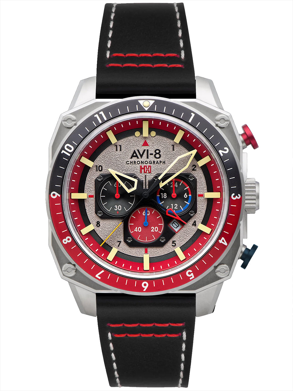 AVI-8 AV-4100-03 vyriškas laikrodis Hawker Hunter Dual Time Chronograph 43mm 5ATM