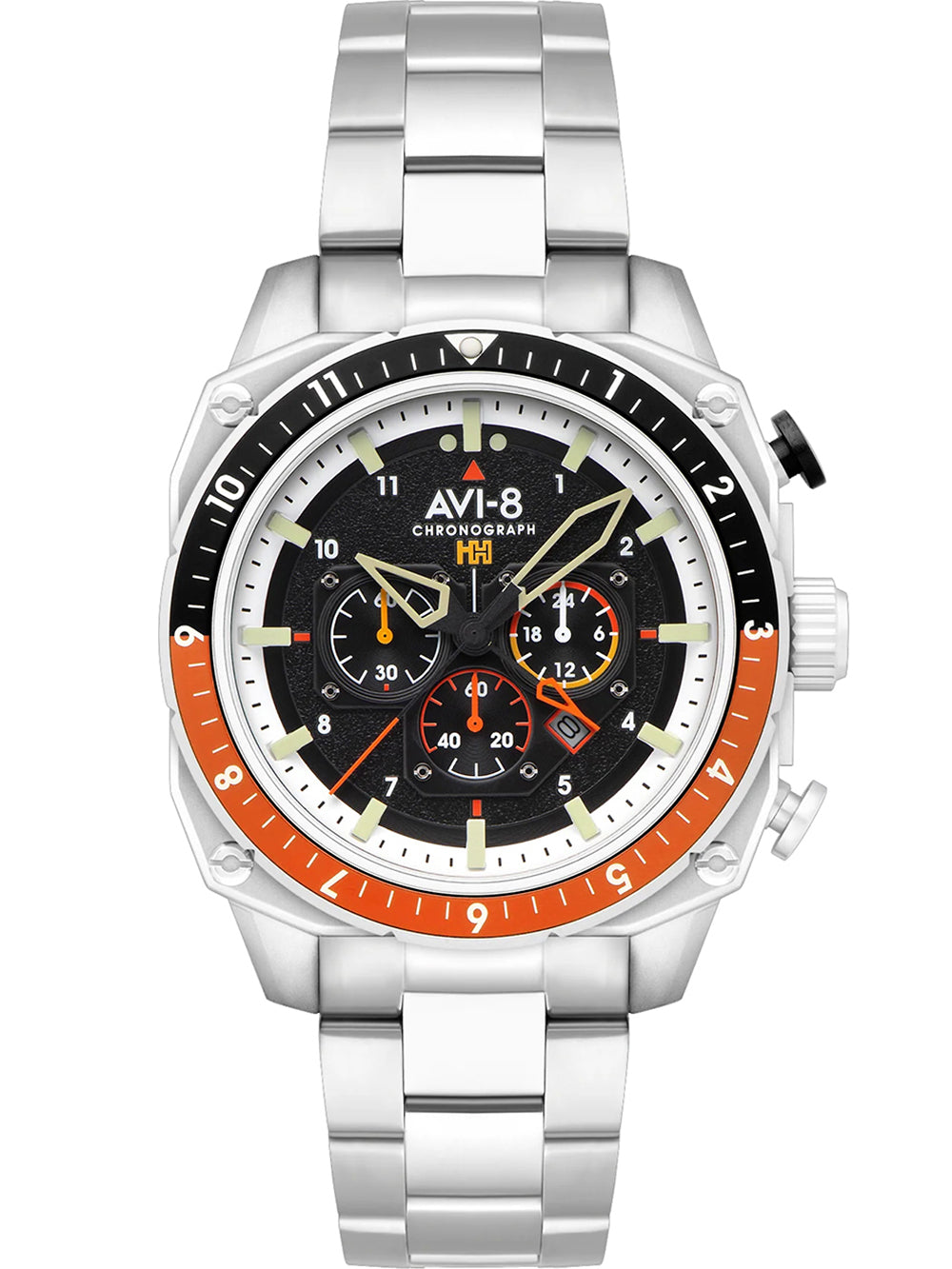 AVI-8 AV-4100-11 vyriškas laikrodis Hawker Hunter Dual Time Chronograph 43mm 5ATM