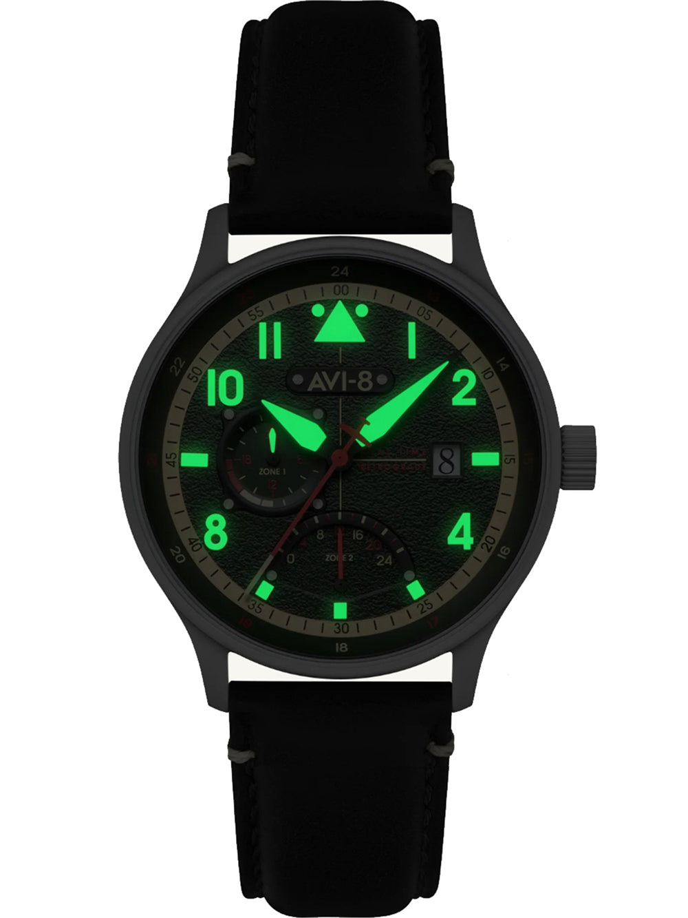 AVI-8 AV-4101-0A vyriškas laikrodis Hawker Hurricane McKellar Dual Time 44mm 5ATM