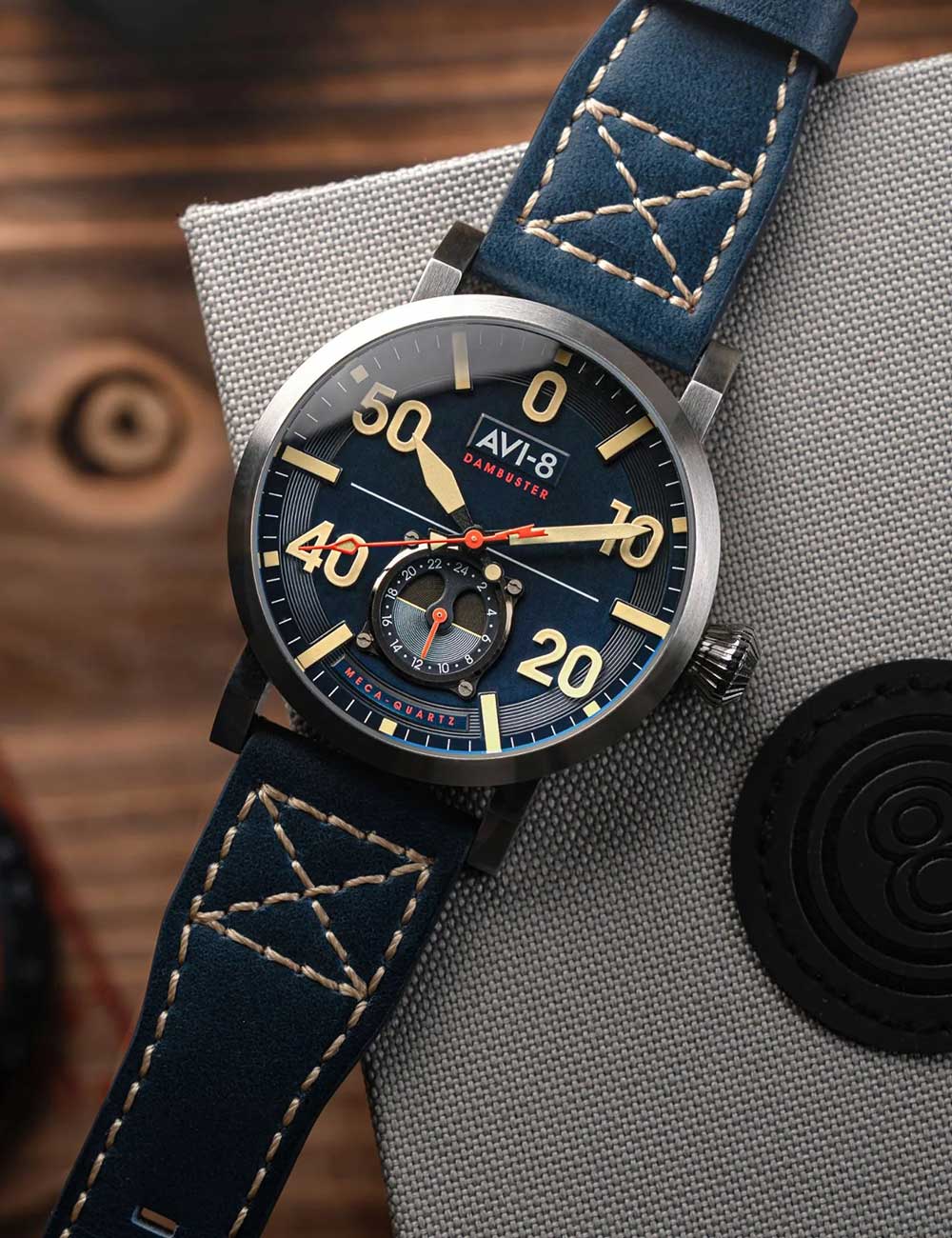 AVI-8 AV-4113-01 vyriškas laikrodis Dambuster Chadwick 43mm 5ATM