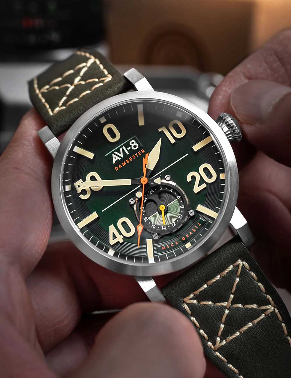 AVI-8 AV-4113-02 vyriškas laikrodis Dambuster Chadwick 43mm 5ATM
