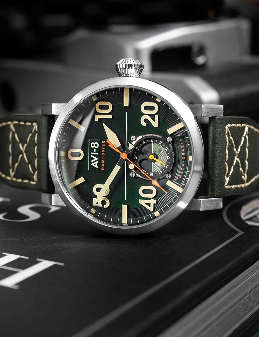 AVI-8 AV-4113-02 vyriškas laikrodis Dambuster Chadwick 43mm 5ATM