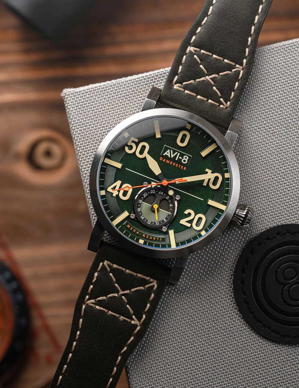 AVI-8 AV-4113-02 vyriškas laikrodis Dambuster Chadwick 43mm 5ATM