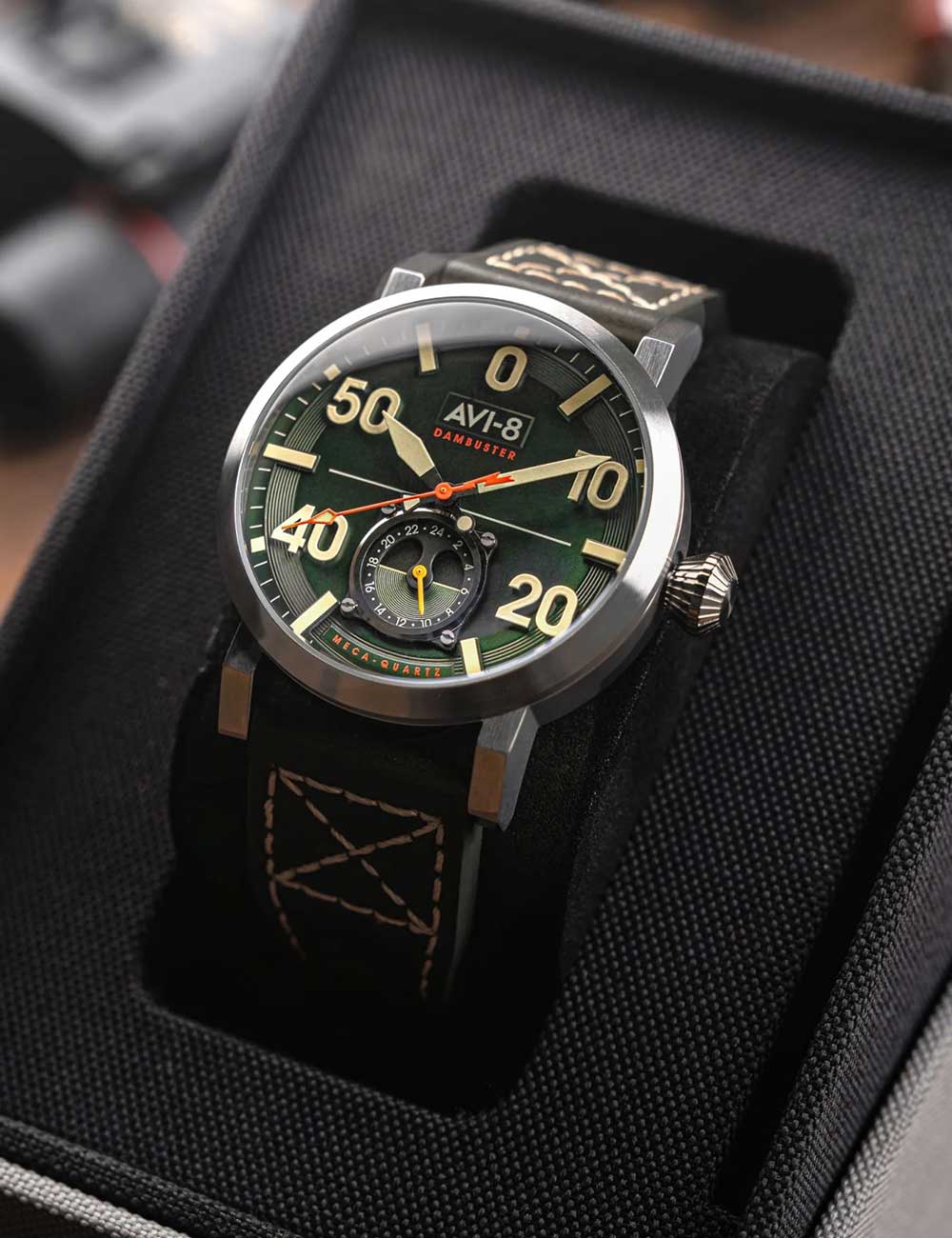 AVI-8 AV-4113-02 vyriškas laikrodis Dambuster Chadwick 43mm 5ATM