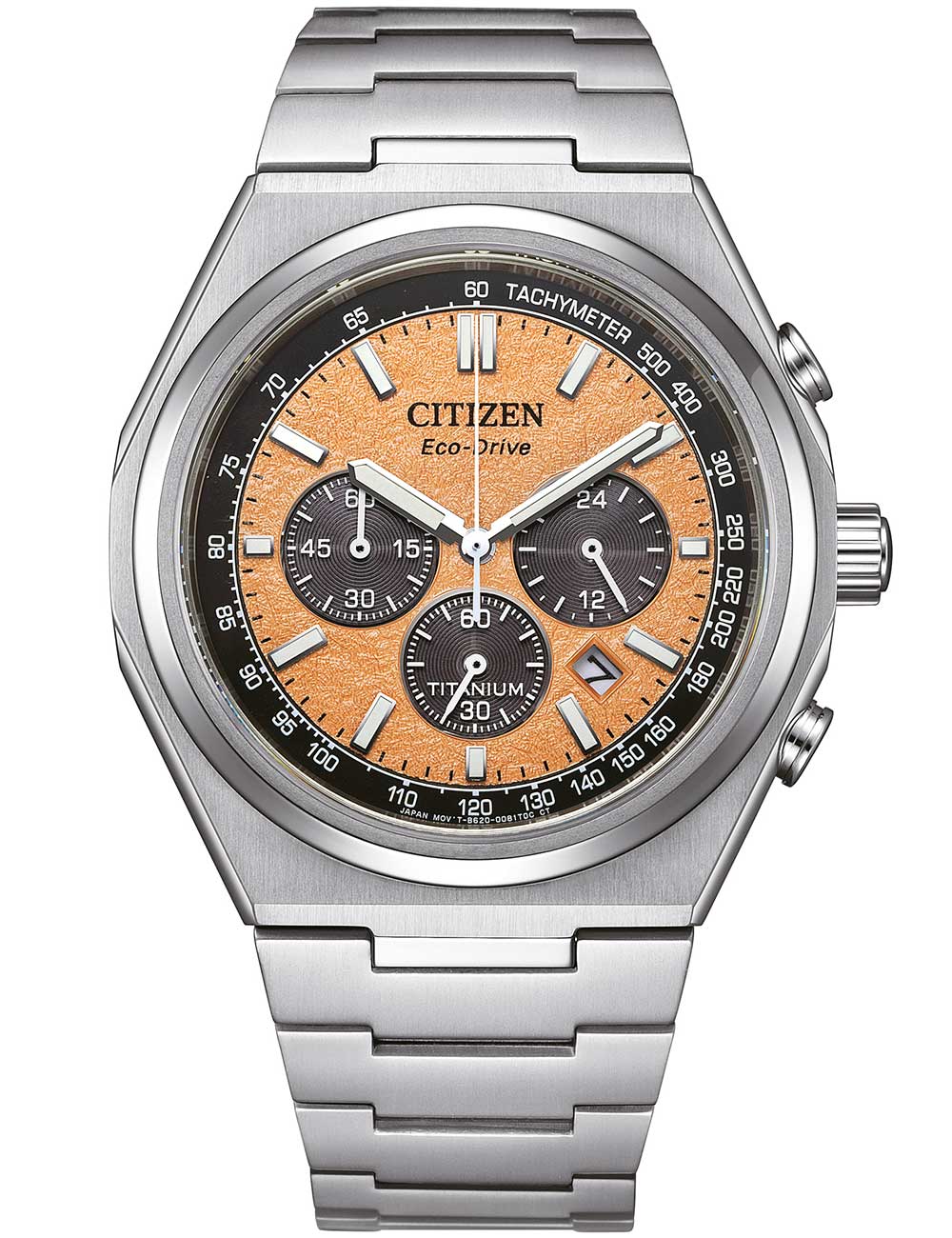 Citizen CA4610-85Z vyriškas laikrodis Eco-Drive Super Titanium Chronograph 43mm 10ATM