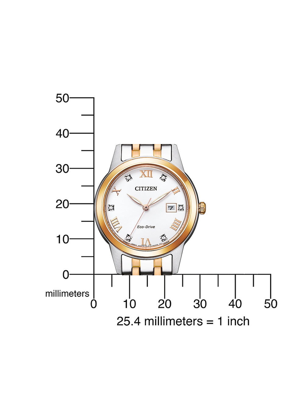 Citizen FE1246-85A Eco-drive Elegance moteriškas laikrodis 30mm 3ATM
