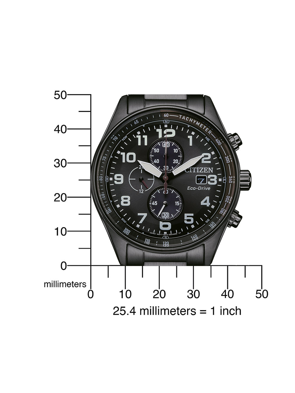 Citizen CA0775-79E Eco-Drive Chronograph vyriškas laikrodis 43mm 10ATM