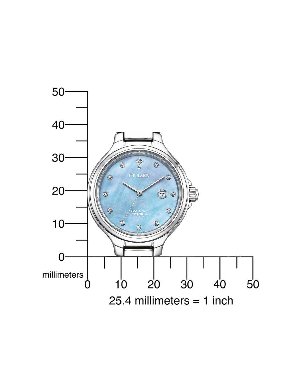 Citizen EW2680-84N Eco-Drive Titanium moteriškas laikrodis 31mm 10ATM