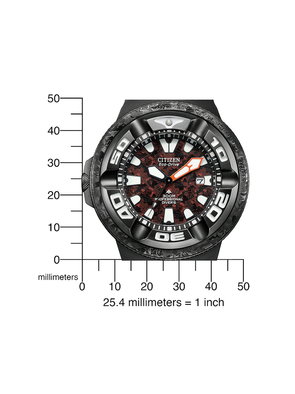 Citizen BJ8056-01E vyriškas laikrodis Eco-Drive Professional Diver 48mm 30ATM