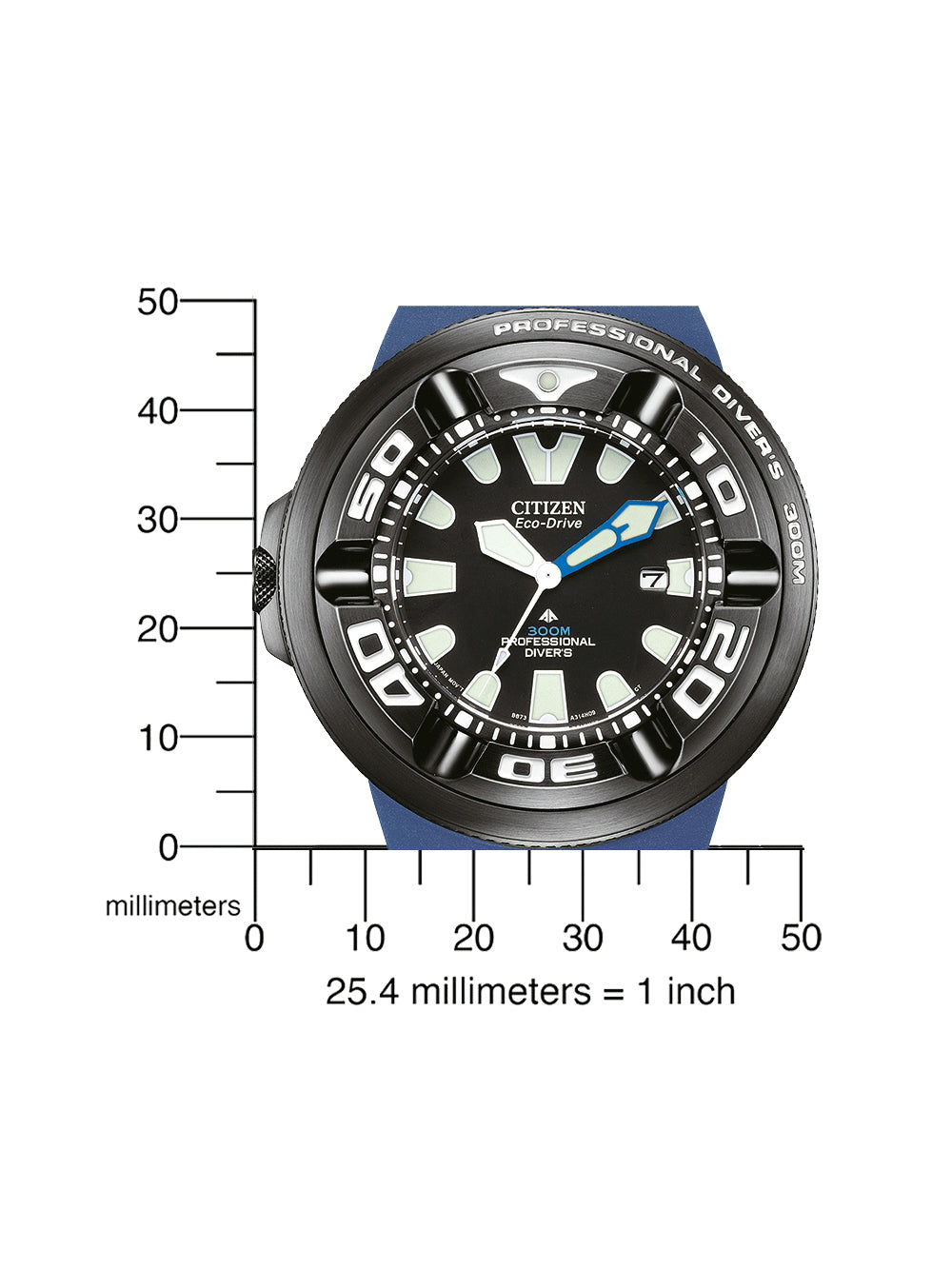 Citizen BJ8055-04E vyriškas laikrodis Eco-Drive Professional Diver 48mm 30ATM