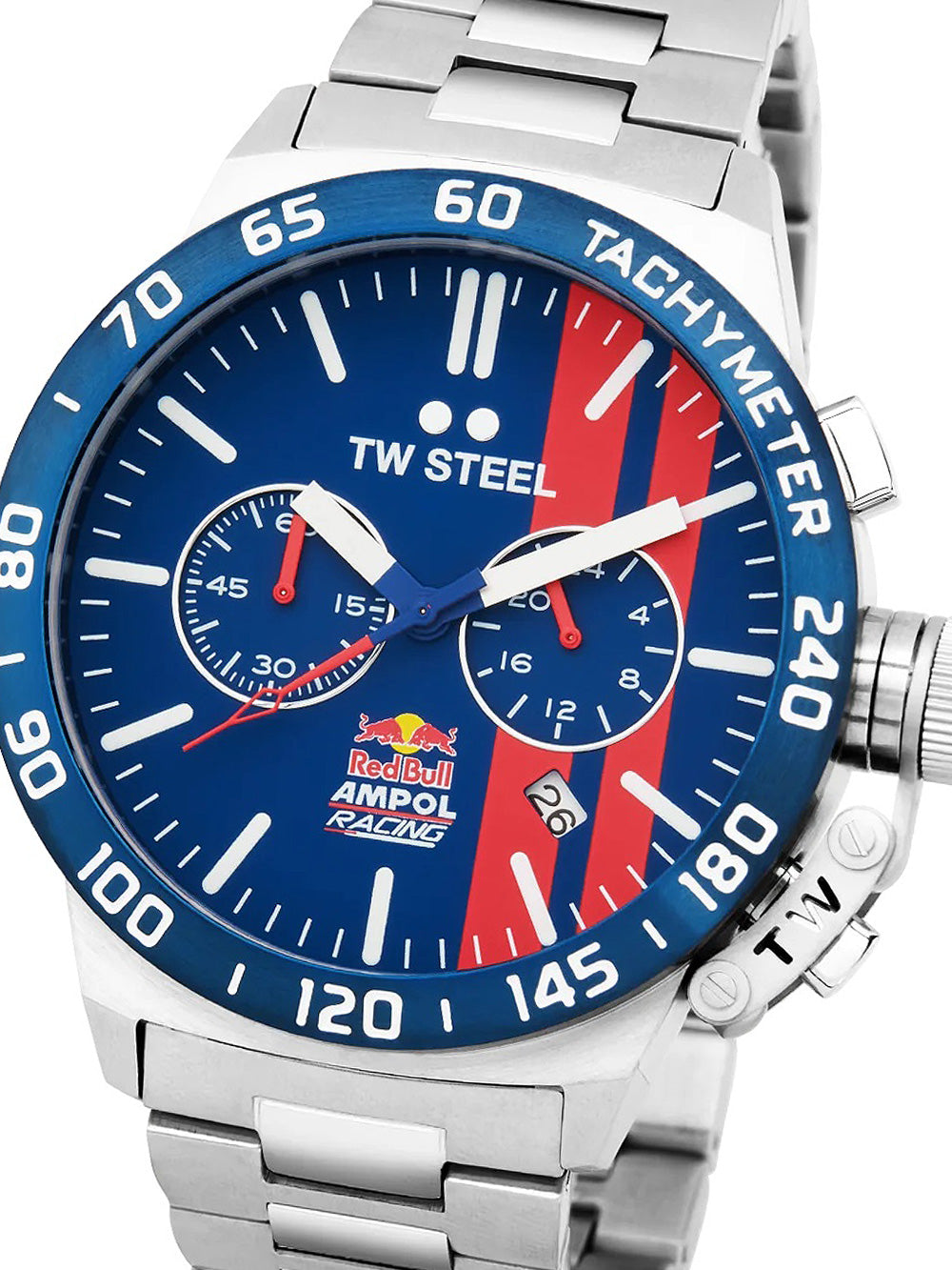 TW-Steel CS121 Red Bull Ampol Racing Chronograph vyriškas laikrodis 45mm 10ATM