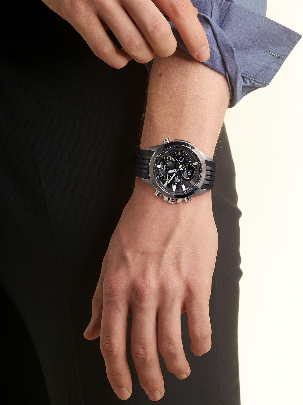Casio ECB-30P-1AEF Edifice vyriškas laikrodis 49mm 10ATM