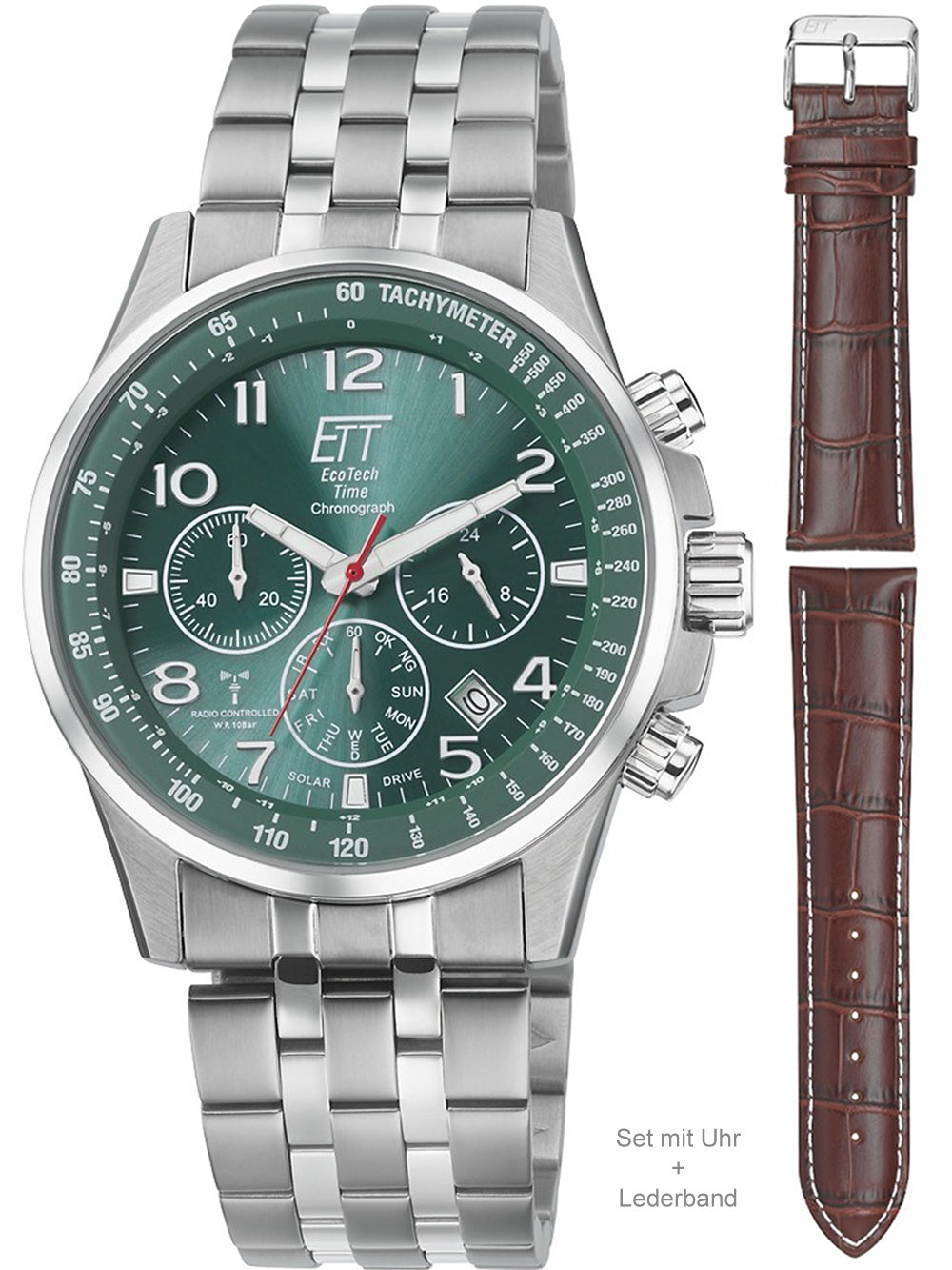 ETT EGS-11611-82MS Professional Solar Radio Controlled Chronograph 43mm 10ATM
