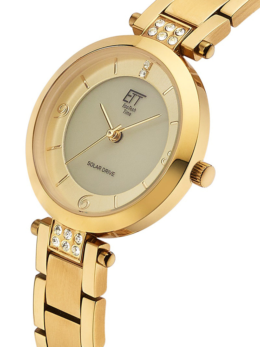 ETT ELS-12141-62M Diamond Lady Solar Drive moteriškas laikrodis 30mm 5ATM