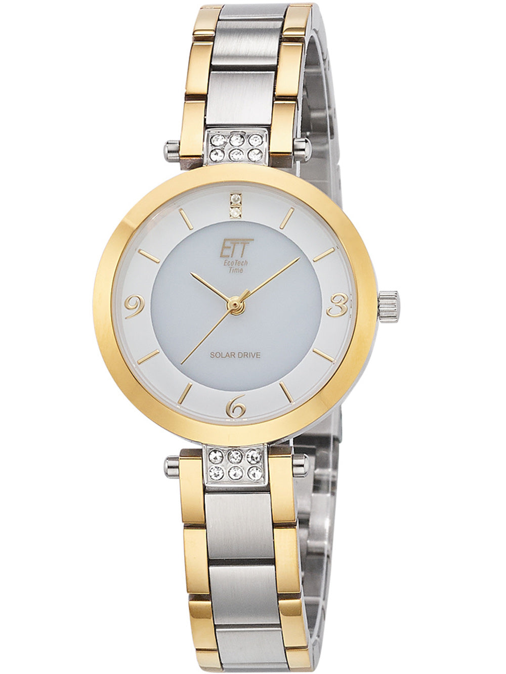 ETT ELS-12143-12M Diamond Lady Solar Drive moteriškas laikrodis 30mm 5ATM