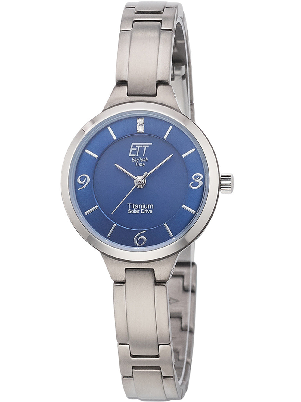 ETT ELS-12147-31M Diamond Lady Solar Drive Titan moteriškas laikrodis 28mm 5ATM
