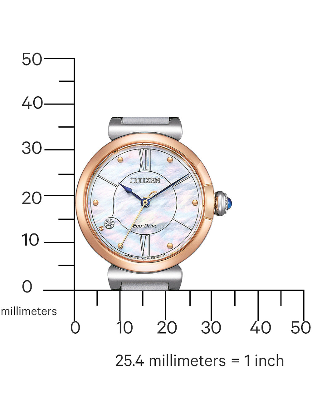 Citizen EM1074-15D Eco-Drive Elegance moteriškas laikrodis 30mm 5ATM