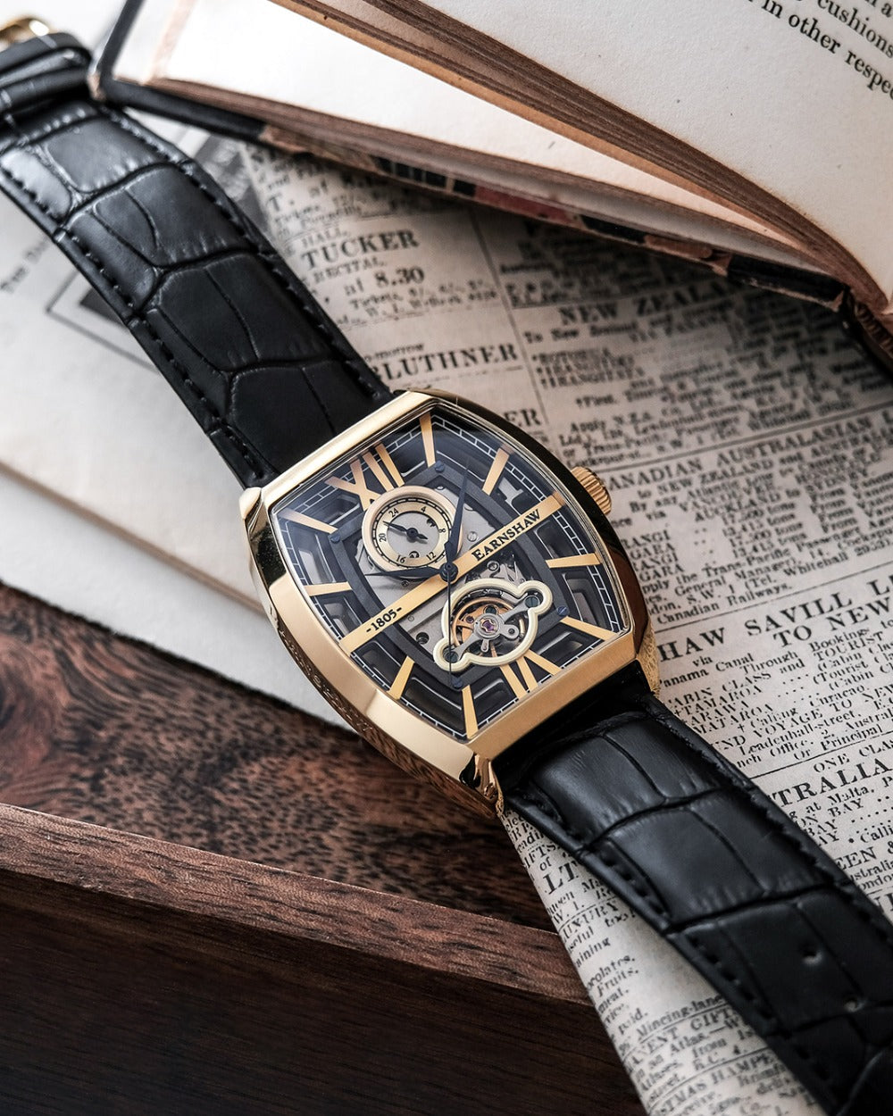 Thomas Earnshaw ES-8111-02 vyriškas laikrodis Holborn Skeleton Automatic 40mm 5ATM