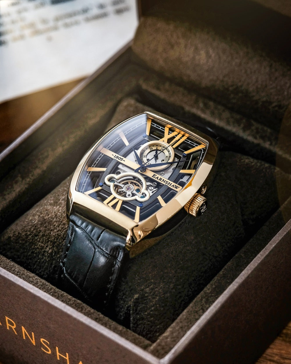 Thomas Earnshaw ES-8111-02 vyriškas laikrodis Holborn Skeleton Automatic 40mm 5ATM