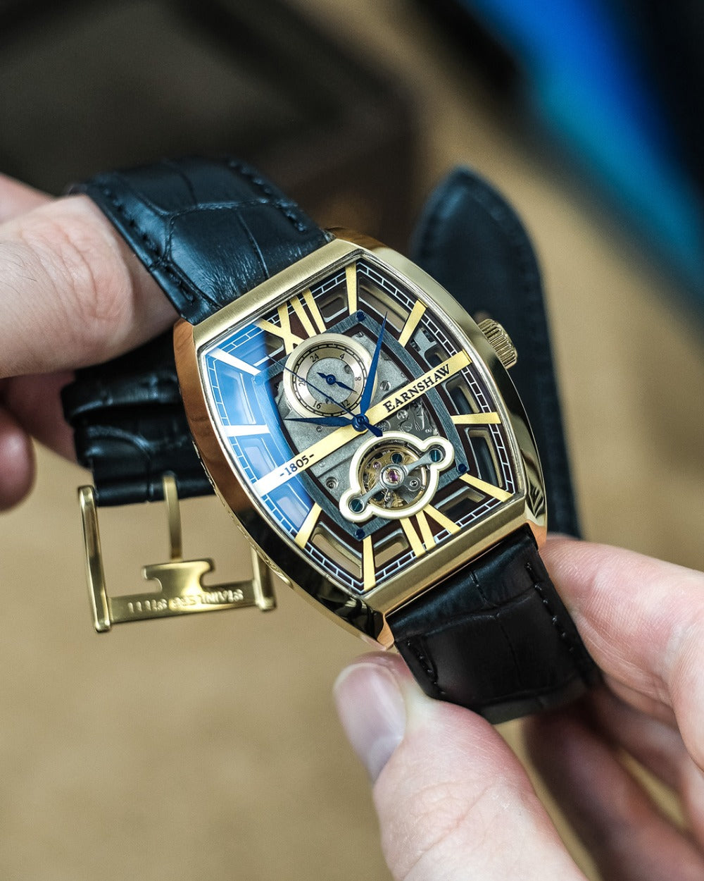 Thomas Earnshaw ES-8111-02 vyriškas laikrodis Holborn Skeleton Automatic 40mm 5ATM