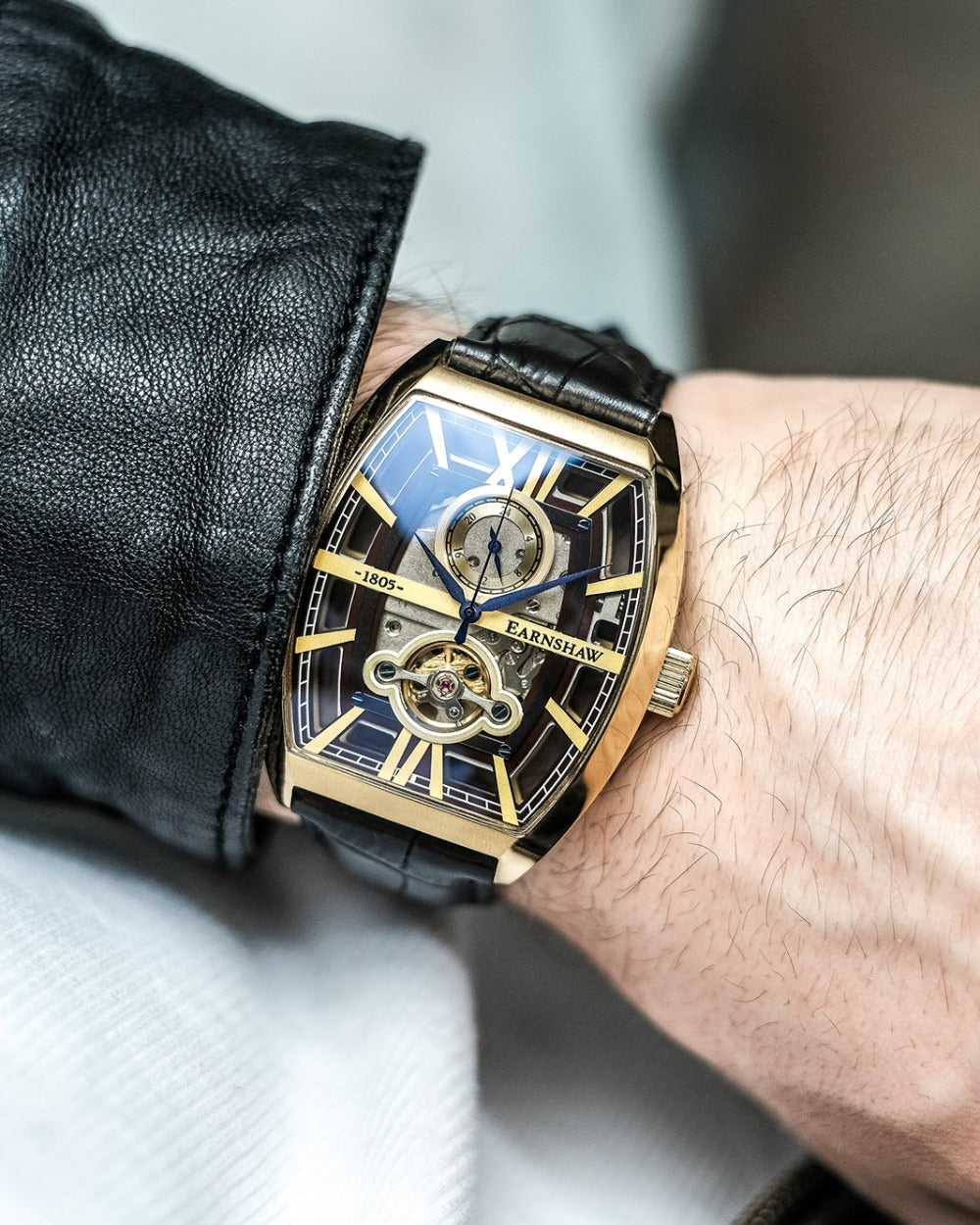 Thomas Earnshaw ES-8111-02 vyriškas laikrodis Holborn Skeleton Automatic 40mm 5ATM