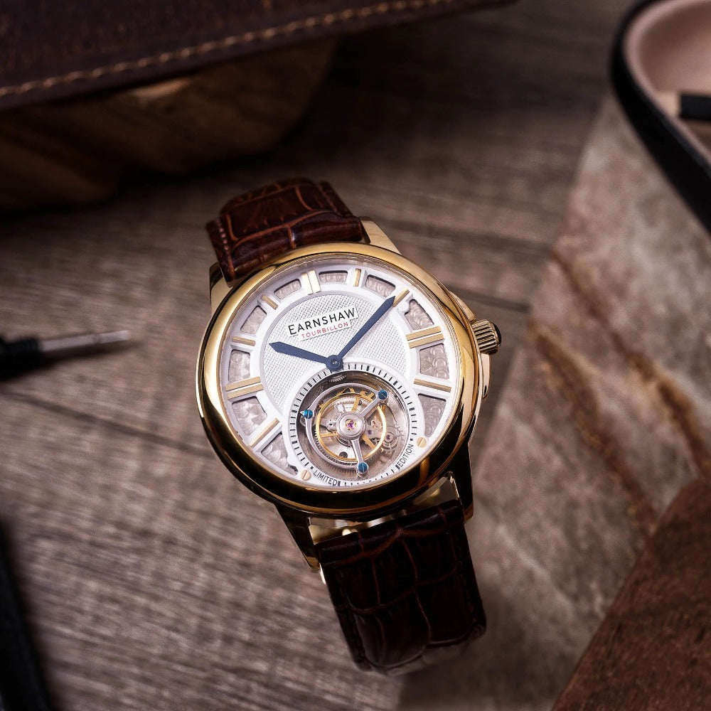 Thomas Earnshaw ES-8239-03 Disraeli Tourbillon vyriškas laikrodis 42mm 3ATM
