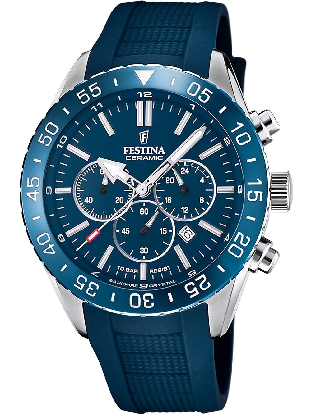 Festina F20515/1 Ceramic Chronograph vyriškas laikrodis 44mm 10ATM