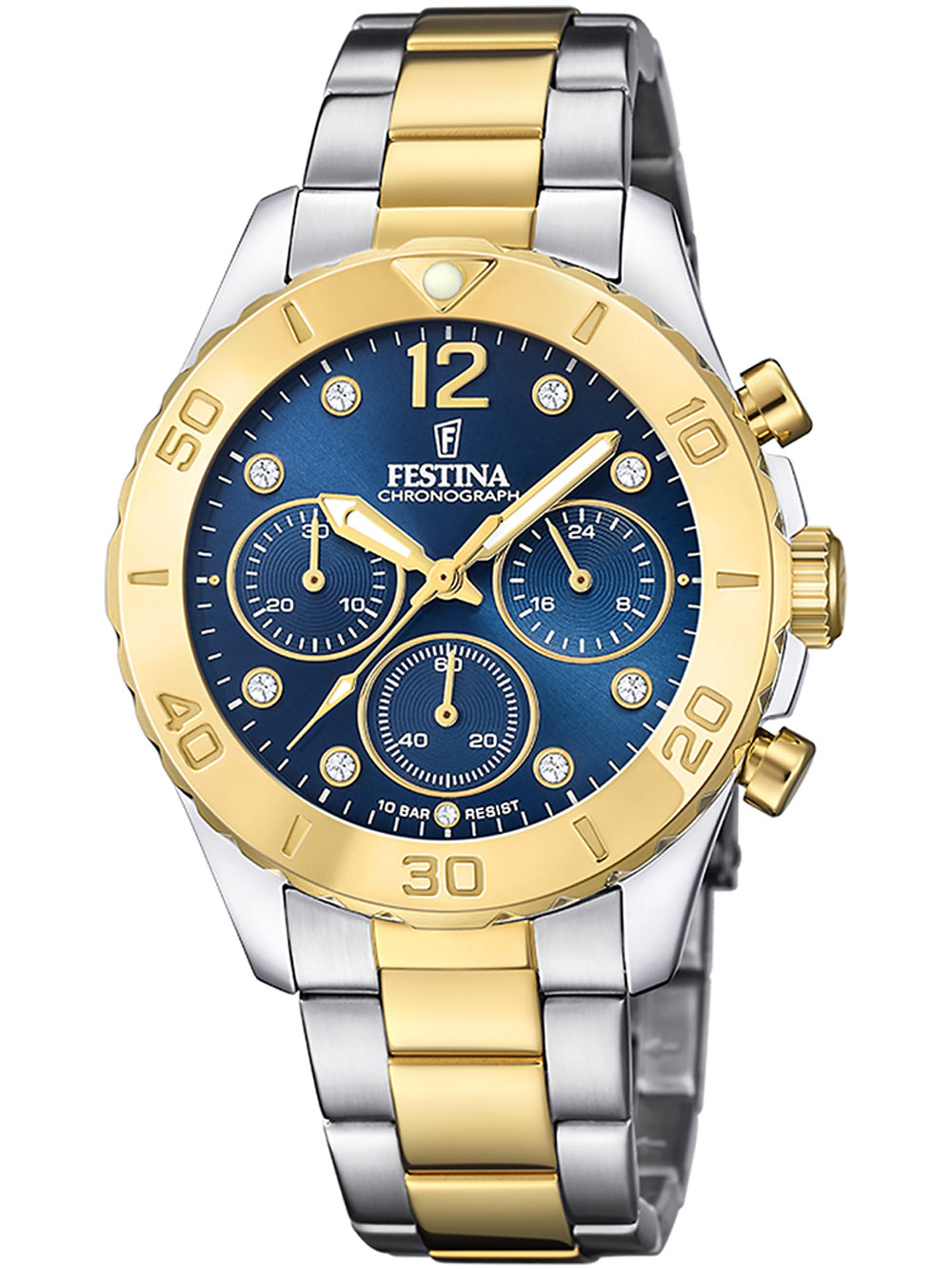 Festina F20604/3 Boyfriend Chronograph moteriškas laikrodis 39mm 10ATM