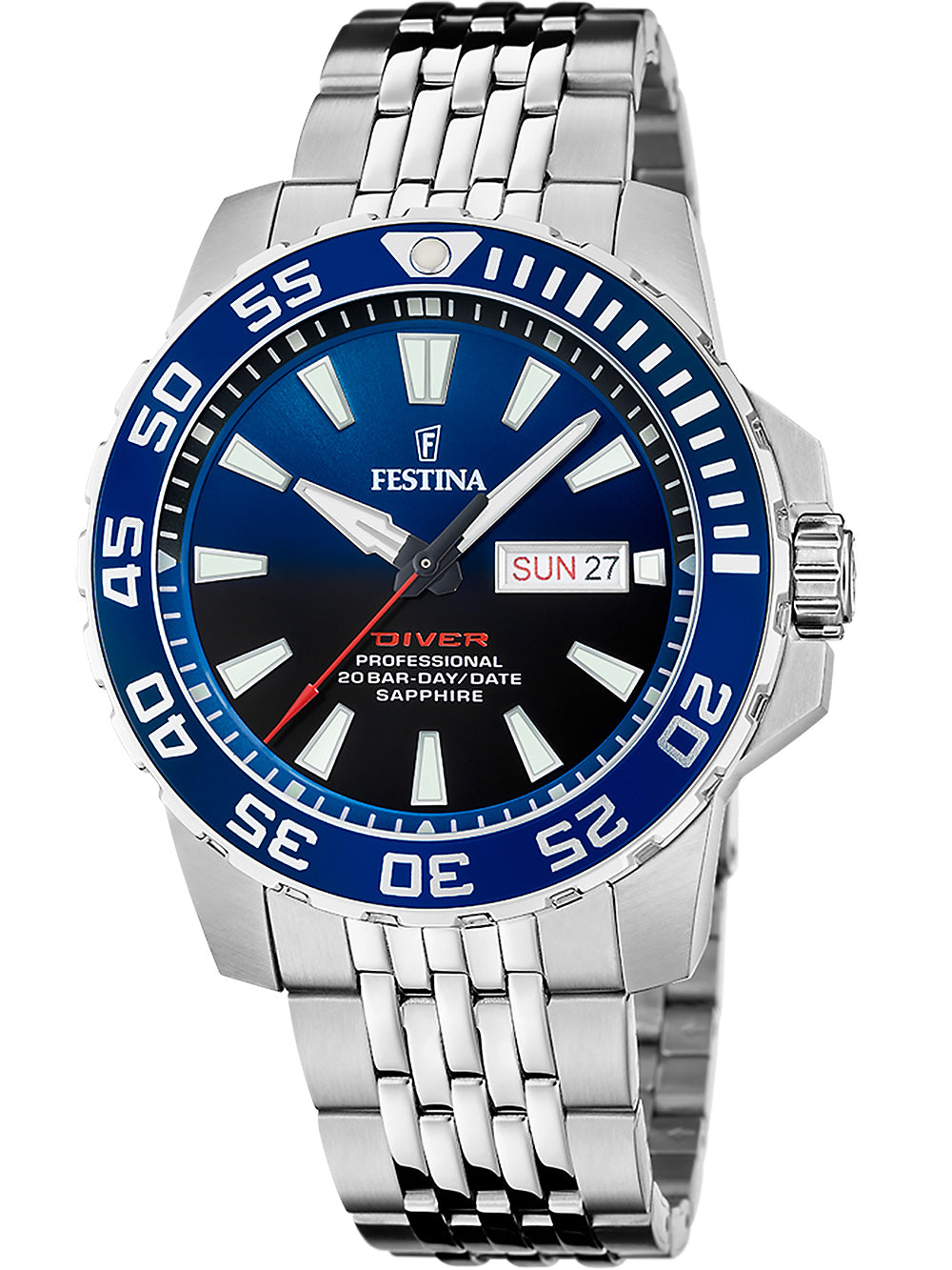 Festina F20661/1 Diver vyriškas laikrodis Diving laikrodis 45mm 20ATM
