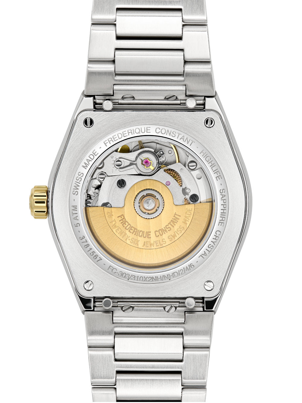 Frederique Constant FC-303V2NH3B Highlife moteriškas laikrodis Automatic 34mm 5ATM