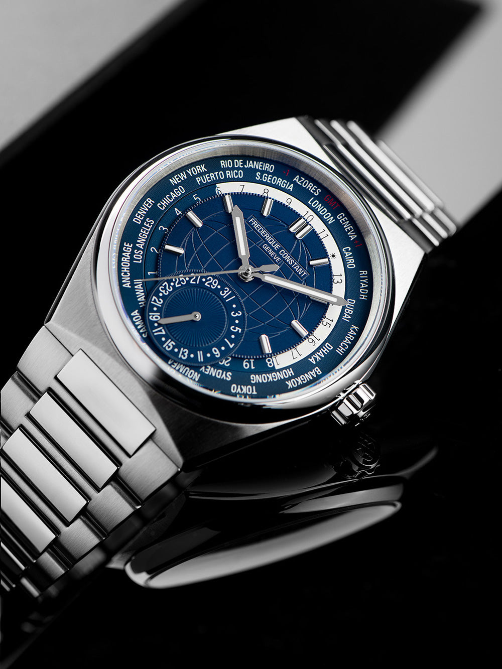 Frederique Constant FC-718N4NH6B Highlife Worldtimer Automatic vyriškas laikrodis