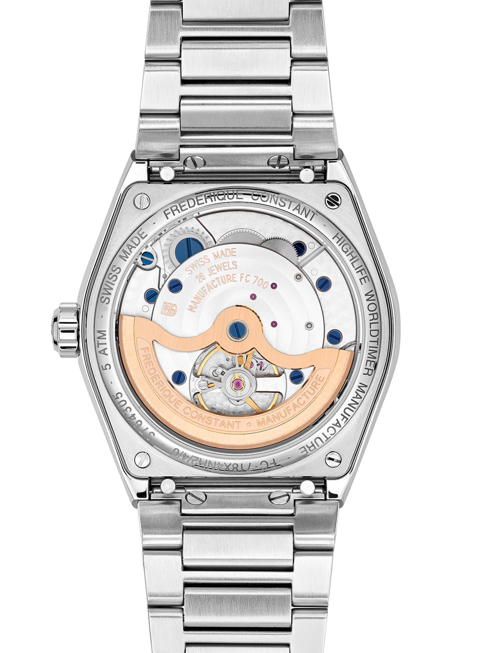 Frederique Constant FC-718N4NH6B Highlife Worldtimer Automatic vyriškas laikrodis