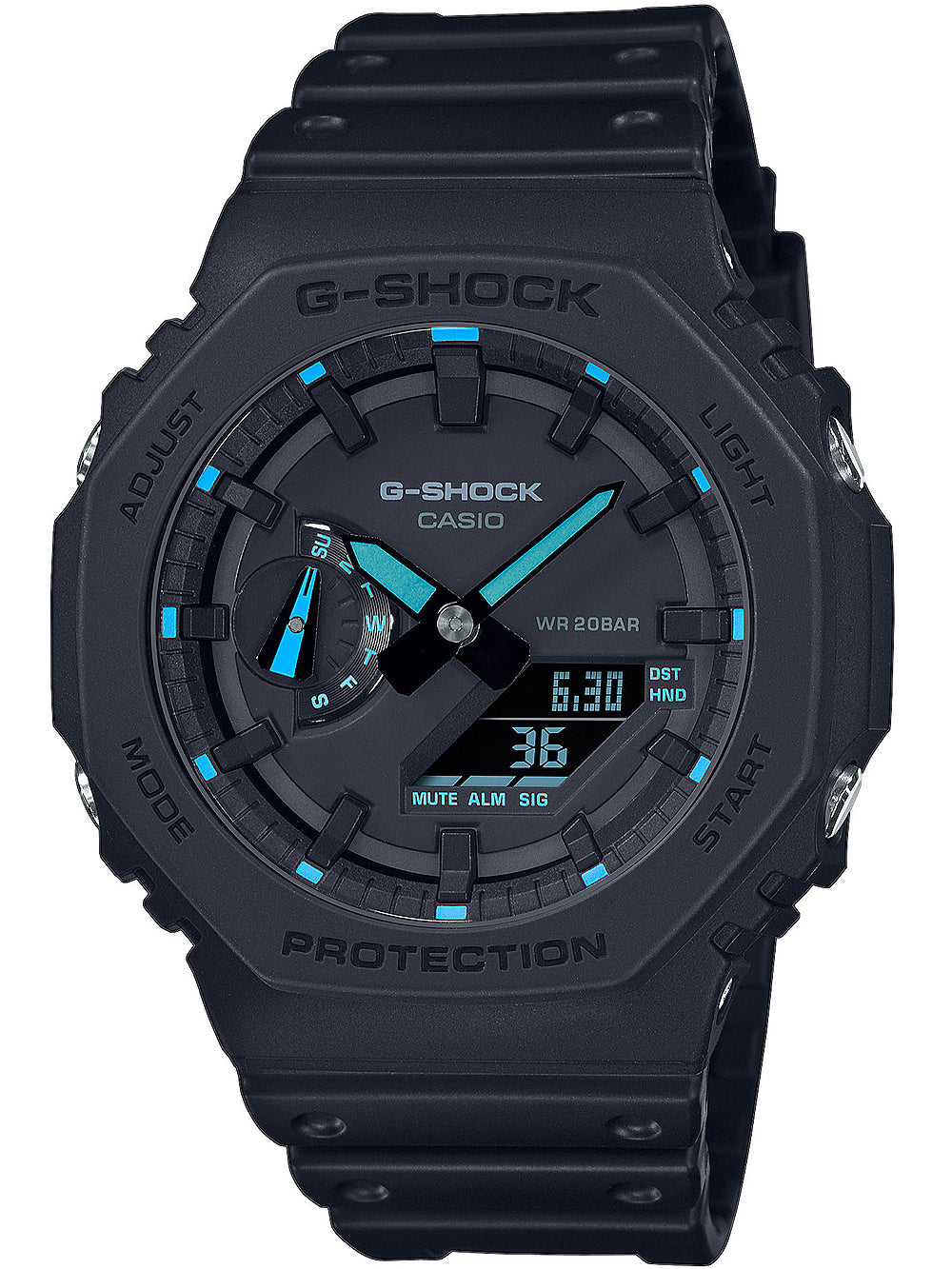 Casio GA-2100-1A2ER G-Shock vyriškas laikrodis 45mm 20ATM