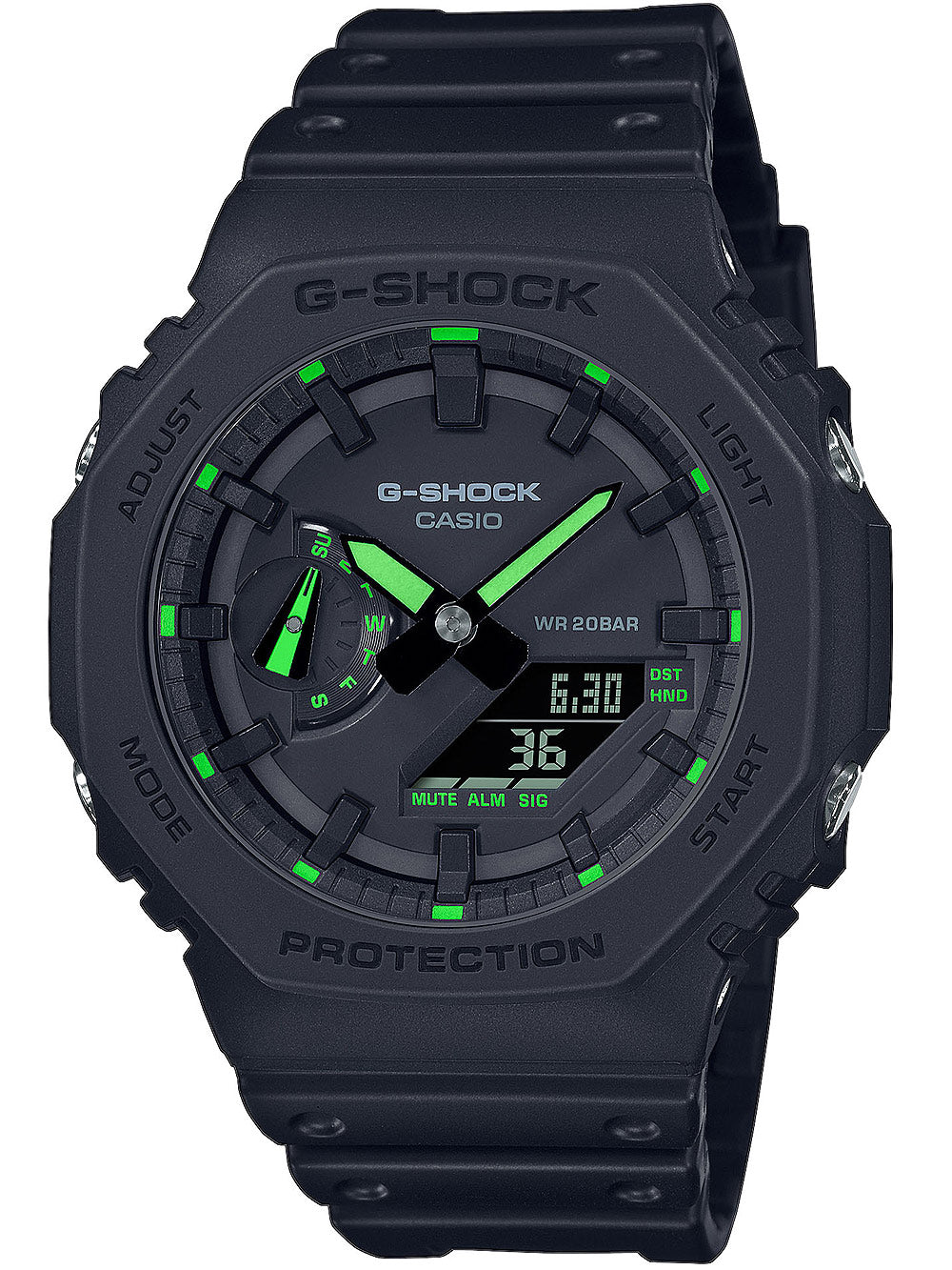 Casio GA-2100-1A3ER G-Shock vyriškas laikrodis 45mm 20ATM